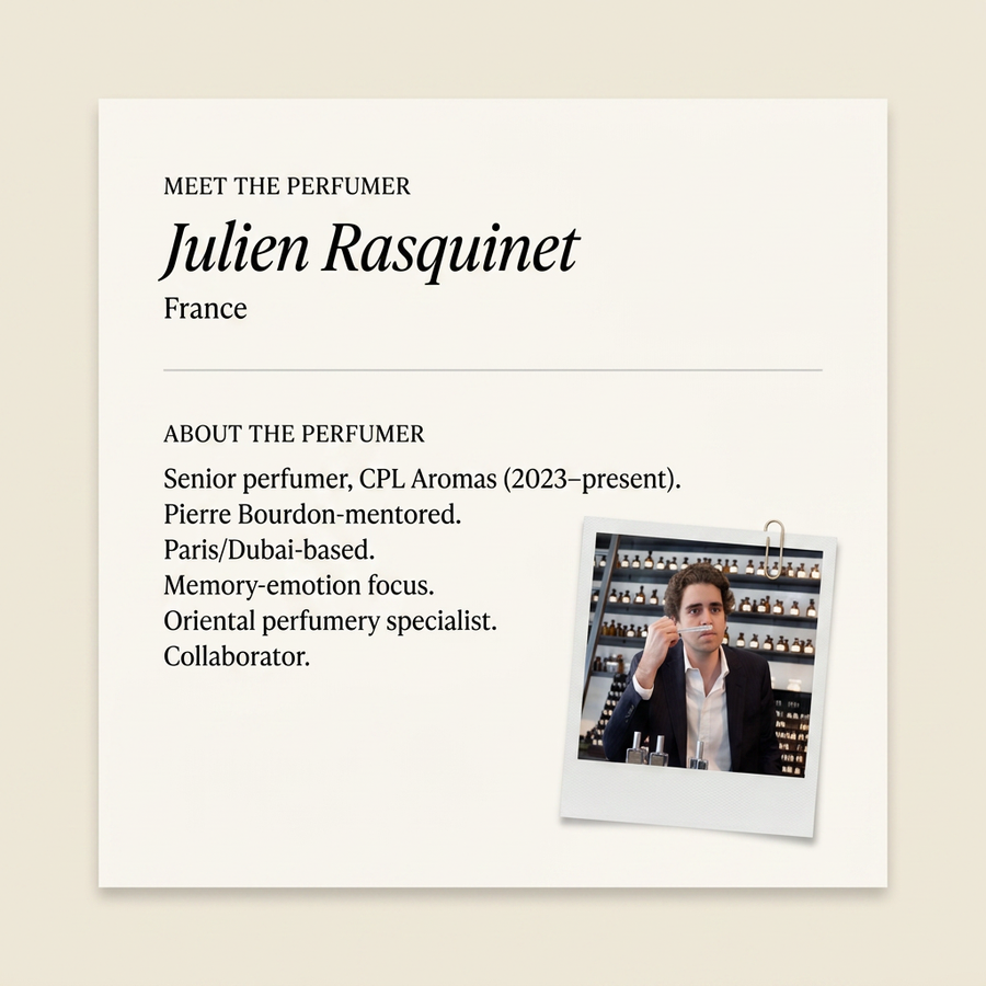 Julien Rasquinet perfumer profile