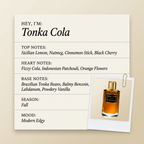 Mancera Paris Tonka Cola fragrance profile card