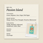 Mes Bisous Passion Island fragrance profile card