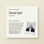 David Apel perfumer profile