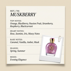 Moresque MUSKBERRY fragrance profile card
