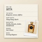 Moresque SETA fragrance profile card