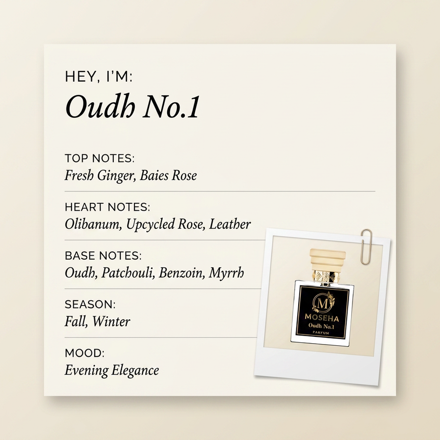 Moseha Oudh No.1 fragrance profile card