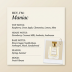 Narcotica Maniac fragrance profile card
