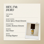 Nasomatto DURO fragrance profile card