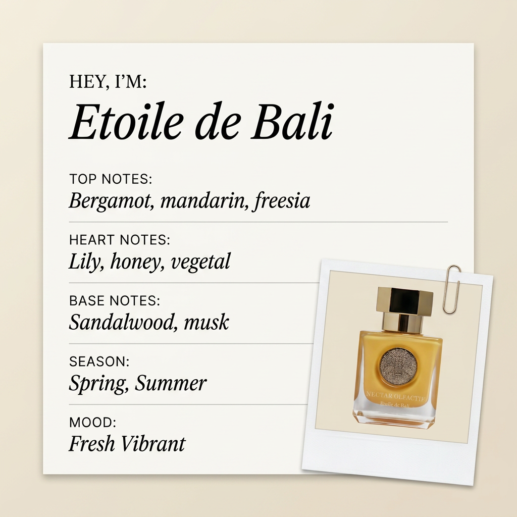 Nectar Olfactif Etoile de Bali fragrance profile card