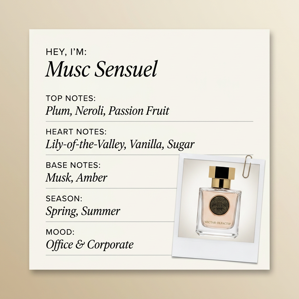 Nectar Olfactif Musc Sensuel fragrance profile card
