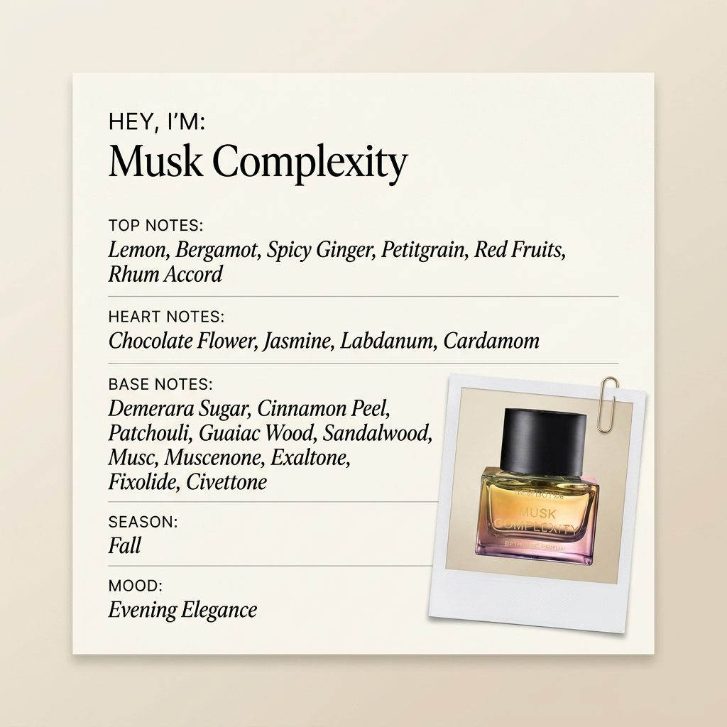 New Notes Musk Complexity fragrance profile card