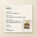 Nishane NEFS fragrance profile card