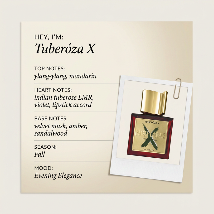 Nishane Tuberóza X fragrance profile card