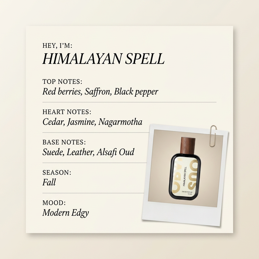Obvious Parfums HIMALAYAN SPELL fragrance profile card