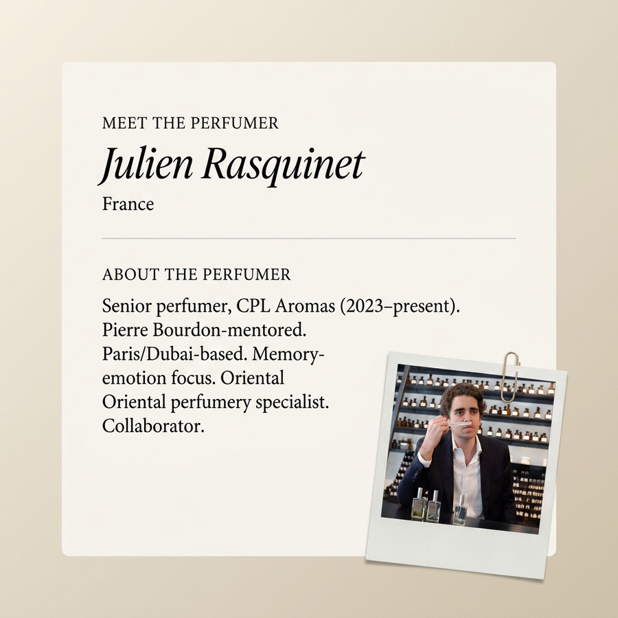 Julien Rasquinet perfumer profile