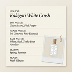 Obvious Parfums Kakigori White Crush fragrance profile card