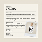 Obvious Parfums UN BOIS fragrance profile card