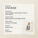 Obvious Parfums UNE ROSE fragrance profile card