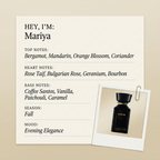 OMAN LUXURY Mariya fragrance profile card