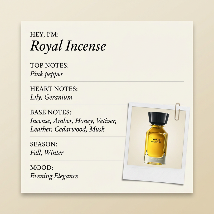 OMAN LUXURY Royal Incense fragrance profile card