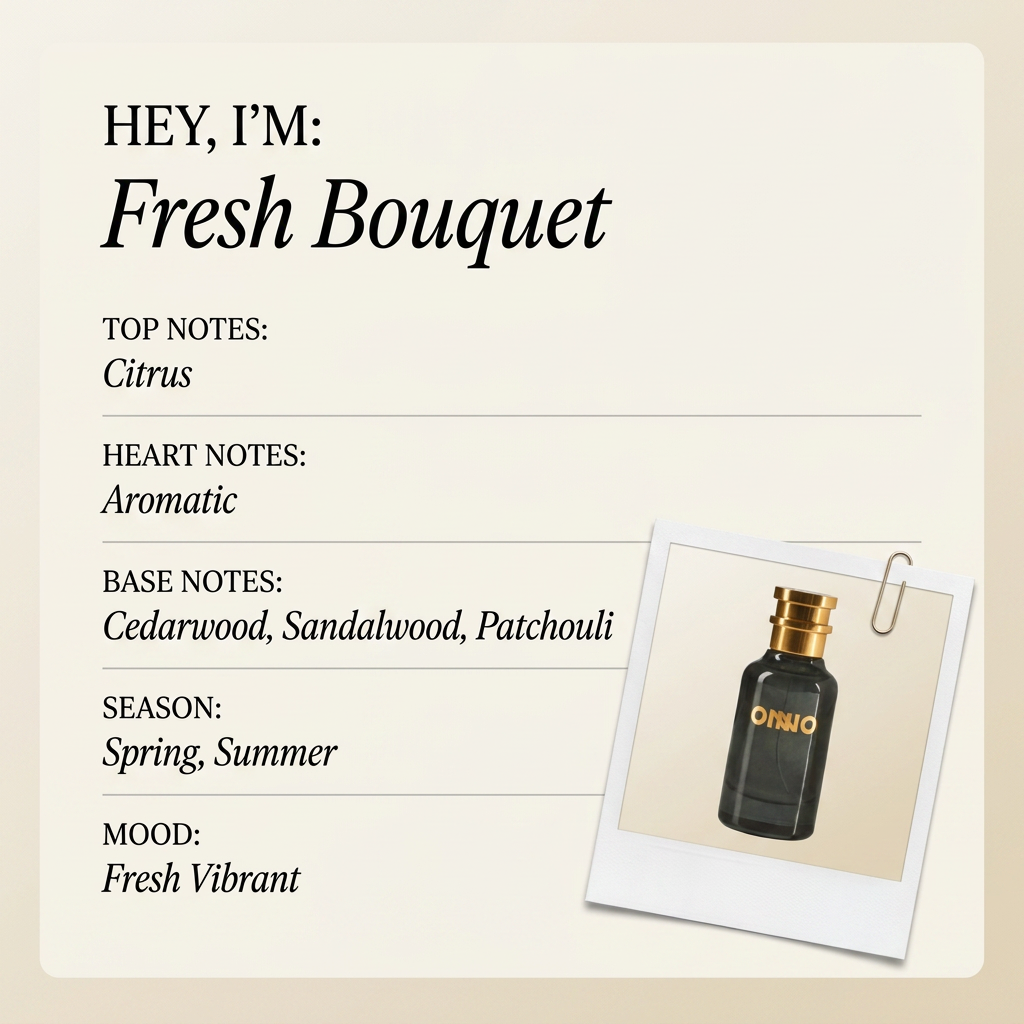 Onno Fresh Bouquet fragrance profile card