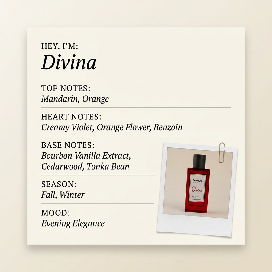 Paradis des Sens Divina fragrance profile card