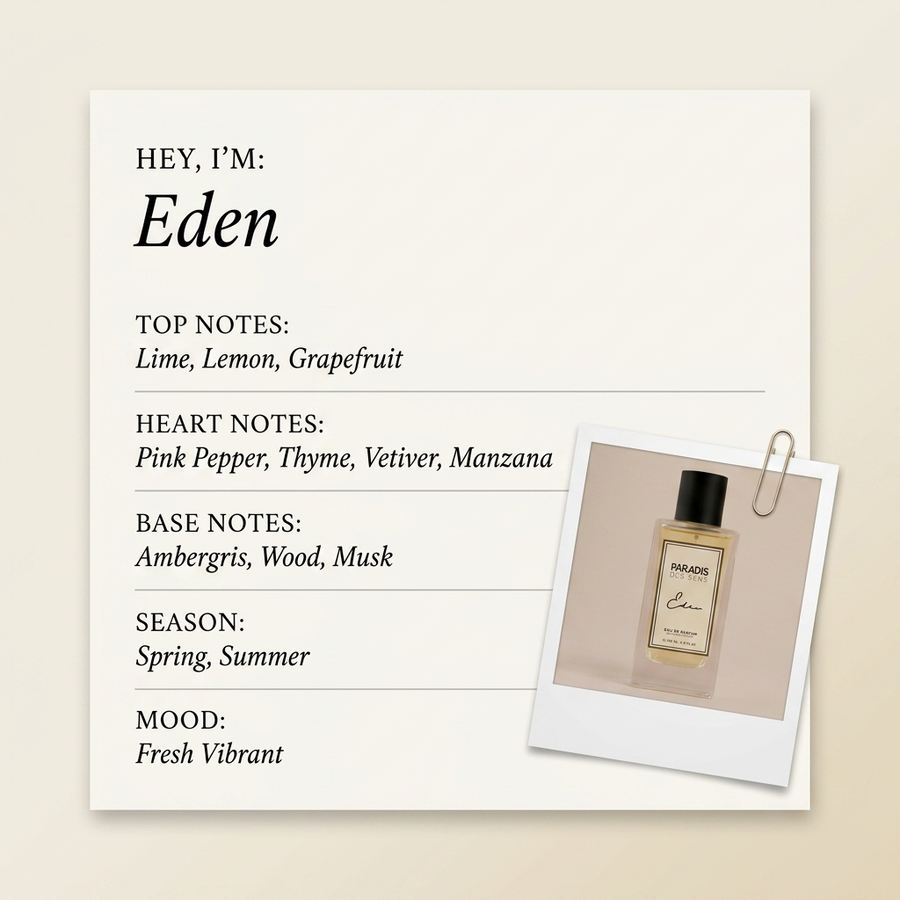 Paradis des Sens Eden fragrance profile card
