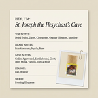 Phronema Perfumes St. Joseph the Hesychast's Cave fragrance profile card