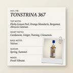 Pisterzi Italian Grooming Art TONSTRINA 367 fragrance profile card