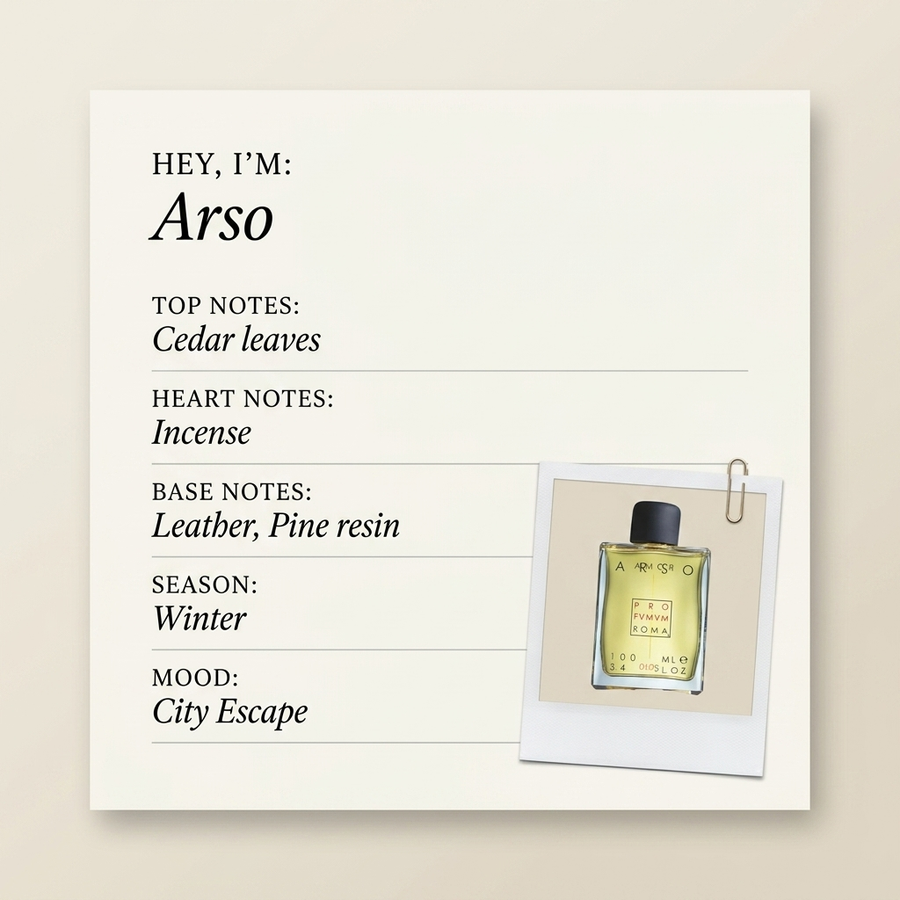 Profumum Roma Arso fragrance profile card