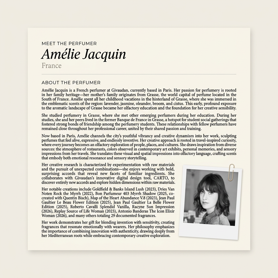 Amélie Jacquin perfumer profile