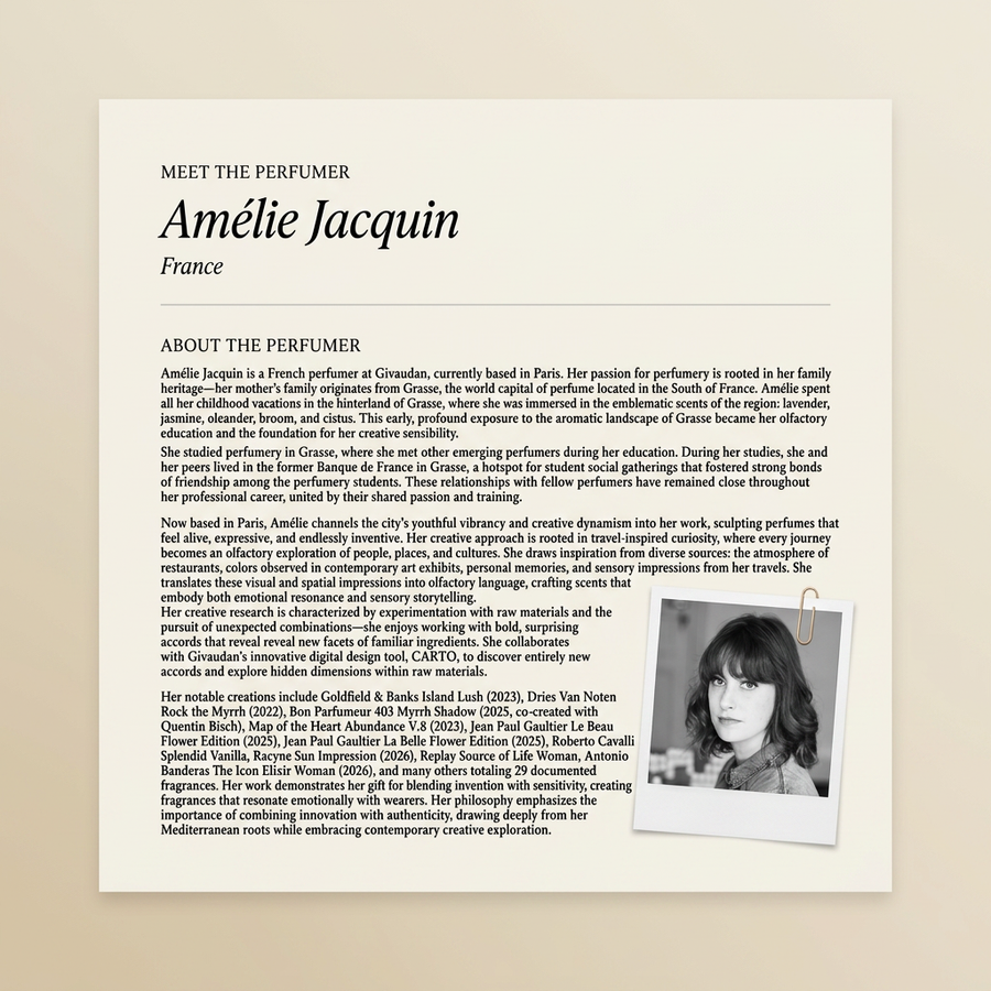 Amélie Jacquin perfumer profile
