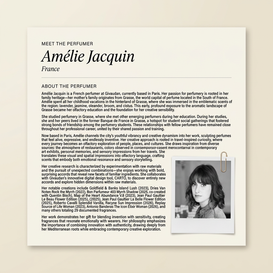 Amélie Jacquin perfumer profile