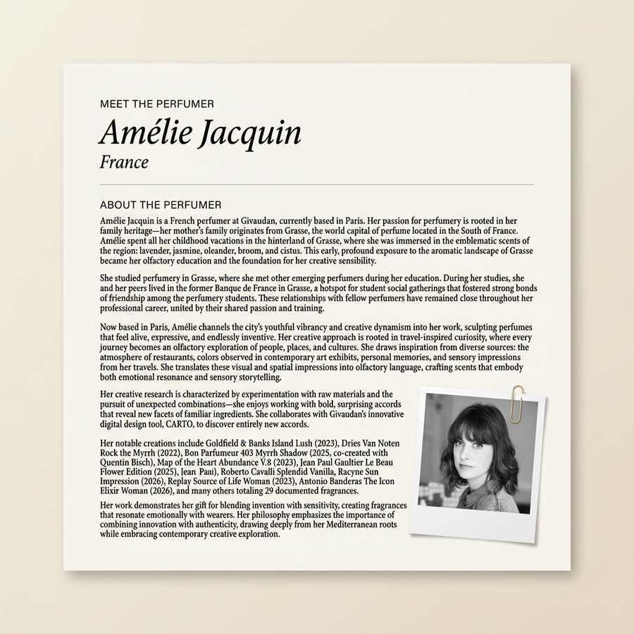 Amélie Jacquin perfumer profile