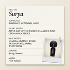 Rajani Parfums Surya fragrance profile card