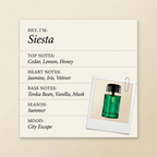 Ramon Monegal Siesta fragrance profile card