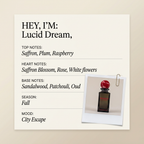 Reinvented Parfums Lucid Dream fragrance profile card