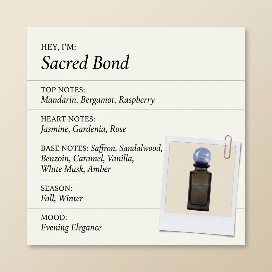 Reinvented Parfums Sacred Bond fragrance profile card