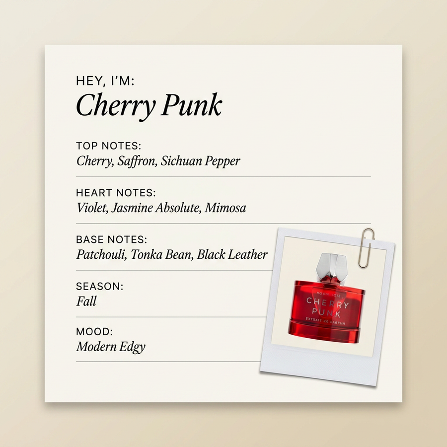 Room 1015 Cherry Punk fragrance profile card