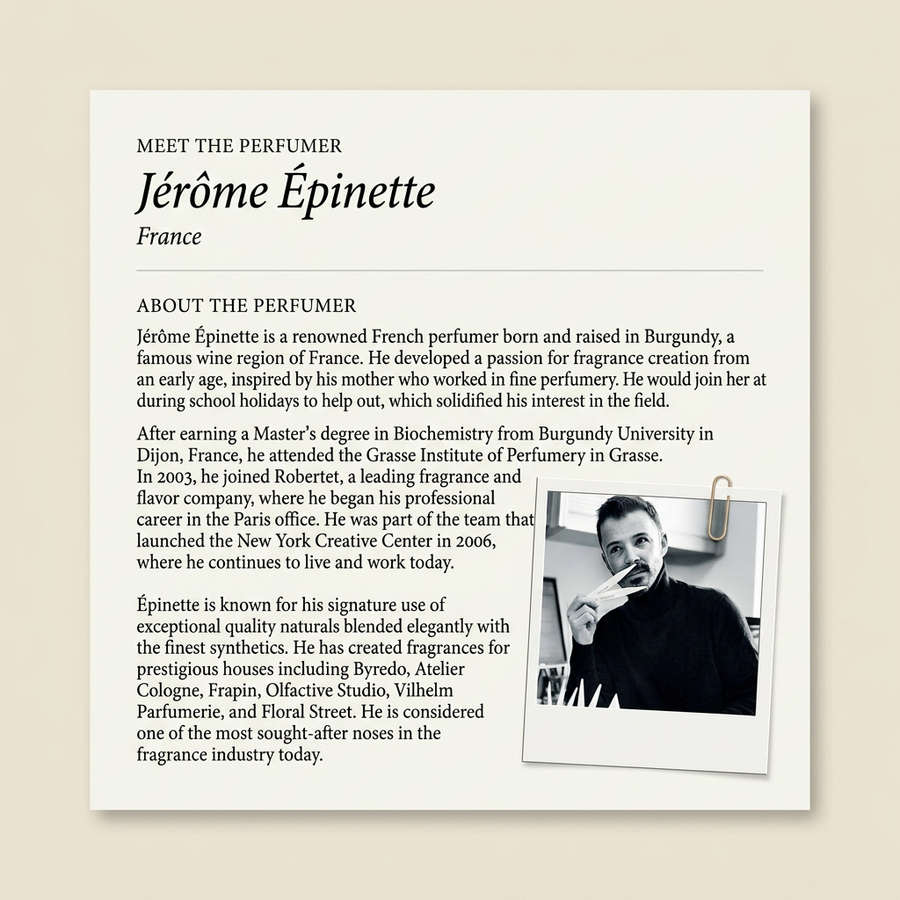 Jérôme Épinette perfumer profile