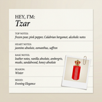 Royal Crown Tzar fragrance profile card