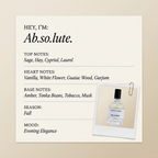 Scentologia Ab.so.lute. fragrance profile card