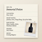 Scentologia Immortal Potion fragrance profile card