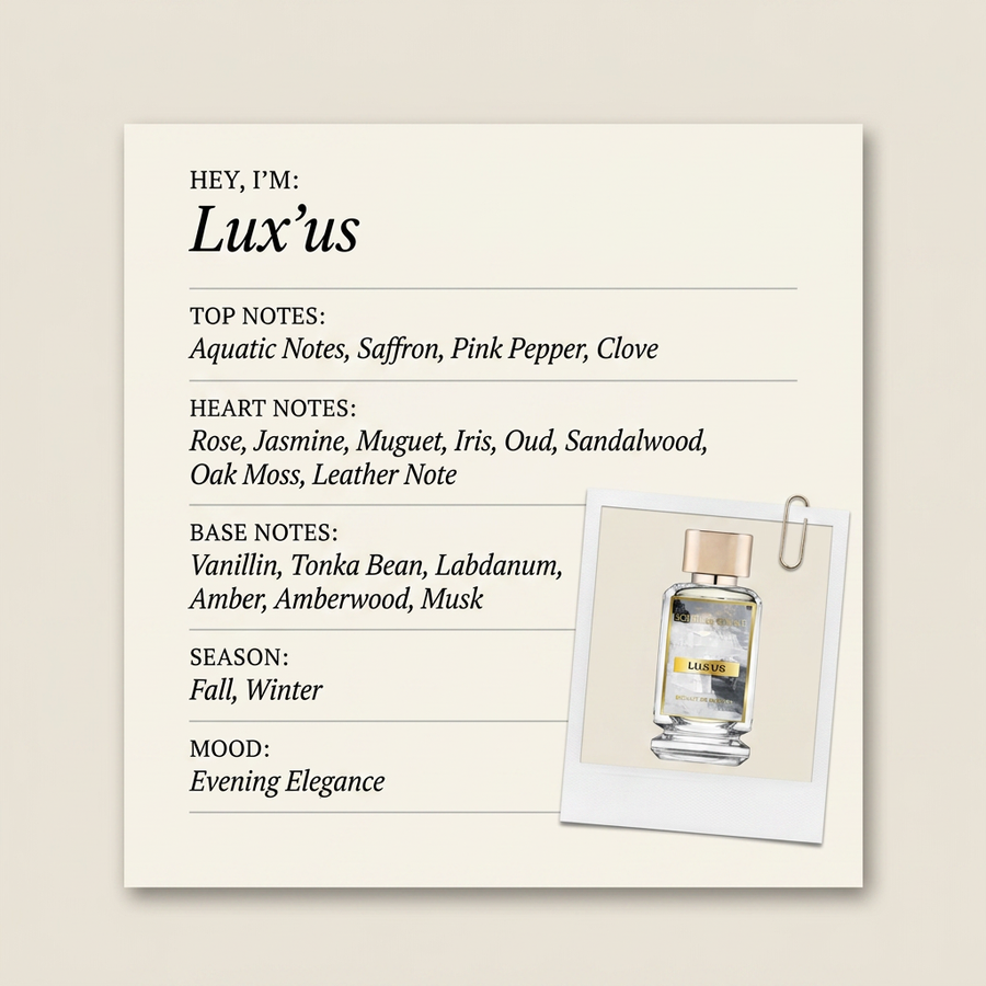Soleil De Grace Lux'us fragrance profile card