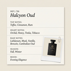 Soma Parfums Halcyon Oud fragrance profile card