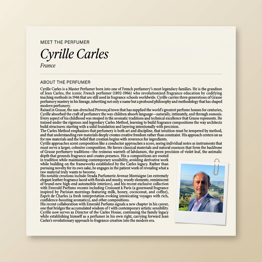 Cyrille Carles perfumer profile