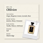 Soma Parfums Oblivion fragrance profile card