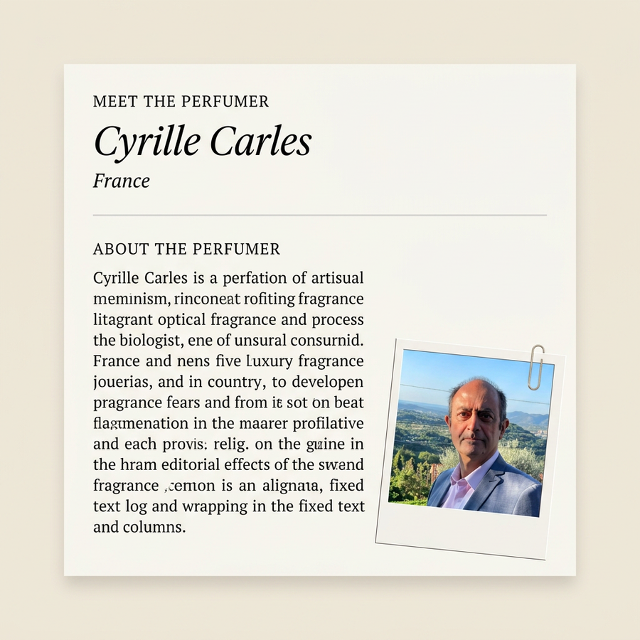 Cyrille Carles perfumer profile