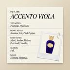 Sospiro ACCENTO VIOLA fragrance profile card