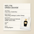 Sospiro OPERA GRANDE fragrance profile card