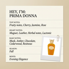 Sospiro PRIMA DONNA fragrance profile card