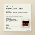Spiritica MANGOMACUMBA fragrance profile card