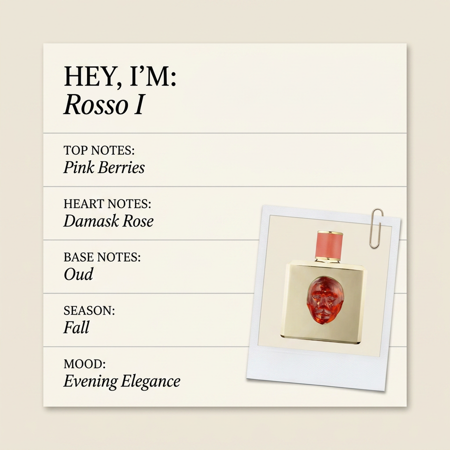 Storie Veneziane by Valmont Rosso I fragrance profile card